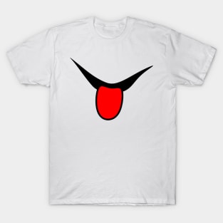 Smile - Tongue - black and red. T-Shirt